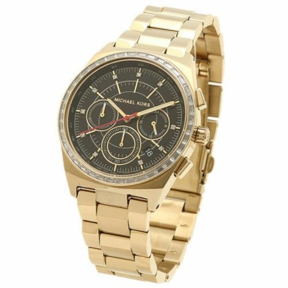 Michael Kors Accessories - Michael Kors 6446 Gold Stainless Chronograph Watch